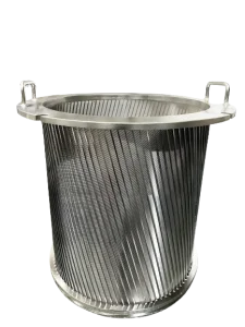 Cestello wedge wire con maniglie