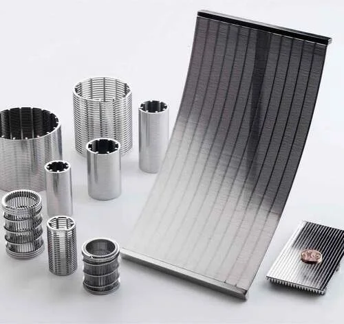 Elementi wedge wire piani e cilindrici in diverse dimensioni