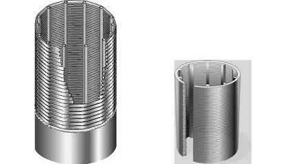 Esempi di cilindri wedge wire con differenti supporti