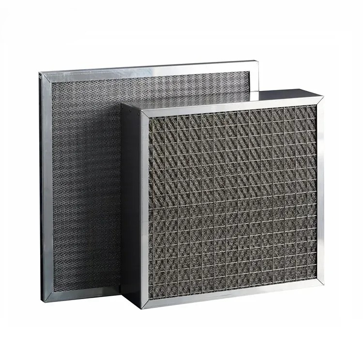 Pannello filtrante metallico per il trattamento dell'aria