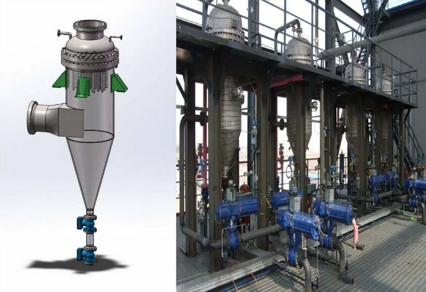 Sistema industriale Saifilter per la filtrazione di gas caldi