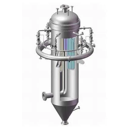 Sistema filtrante industriale per gas caldi
