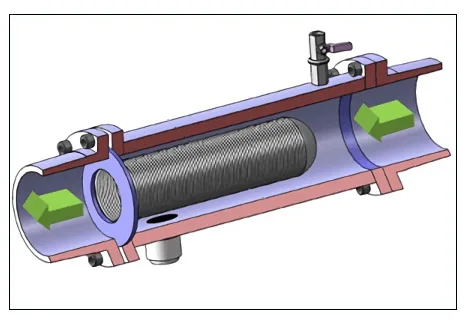Resin trap in wedge wire