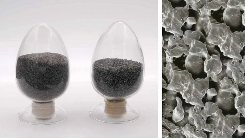Confronto tra polveri metalliche porose
