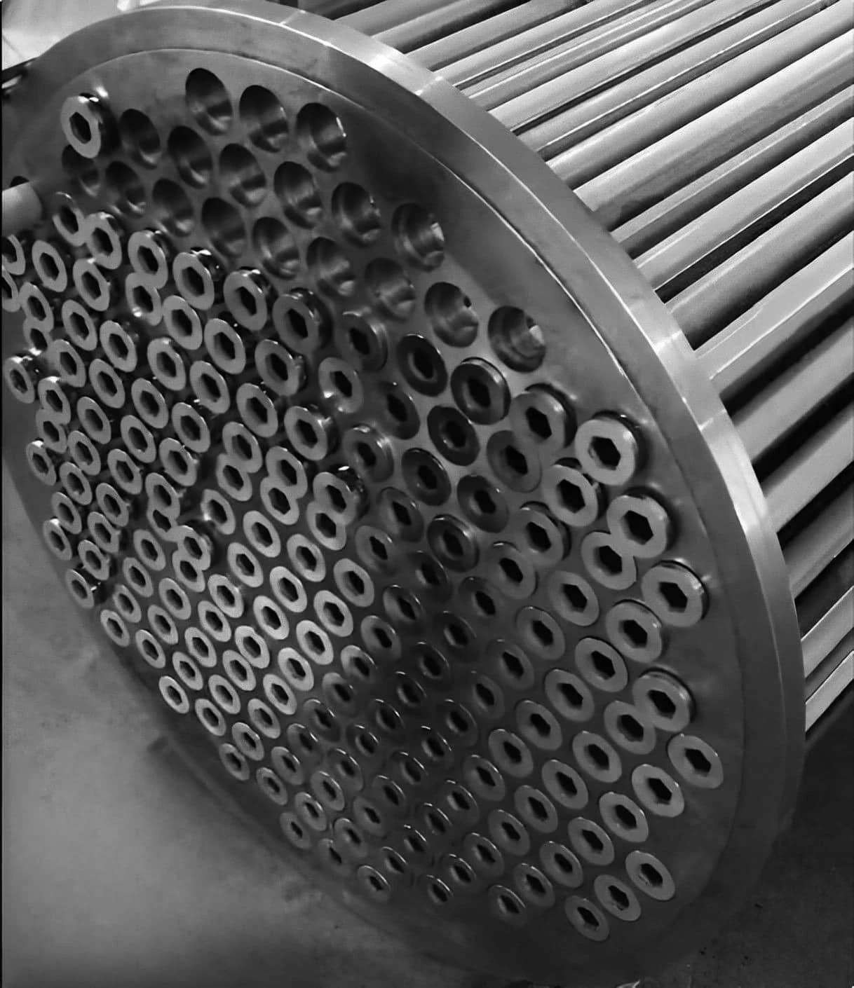 Fascio tubiero con elementi filtranti in rete sinterizzata