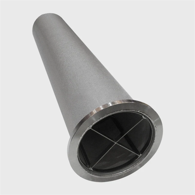 Filtro cilindrico in fibra metallica sinterizzata