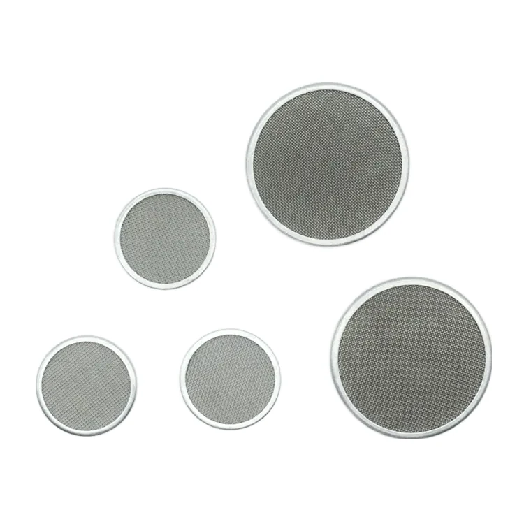 Dischi filtranti in ottone con trama plain weave
