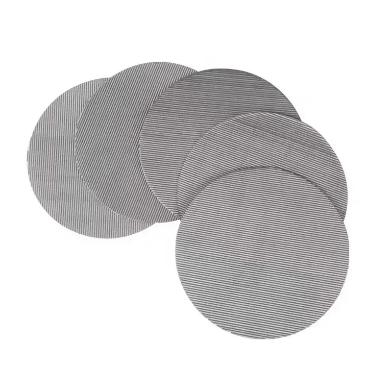 Dischi in rete di acciaio inox con trama twill weave