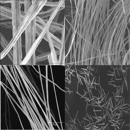 Fibre metallizzate viste al microscopio