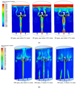 Simulazione del flusso generato da un diffusore in un reattore